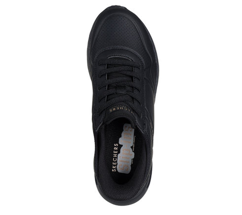 Pantofi sport, dama, SKECHERS SLIP-INS UNO LITE - FLOATING STEPS 177394-BBK negru, piele ecologica